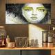 Designart 'Girl with Yellow Eye line' Portrait Digital Art Metal Wall ...