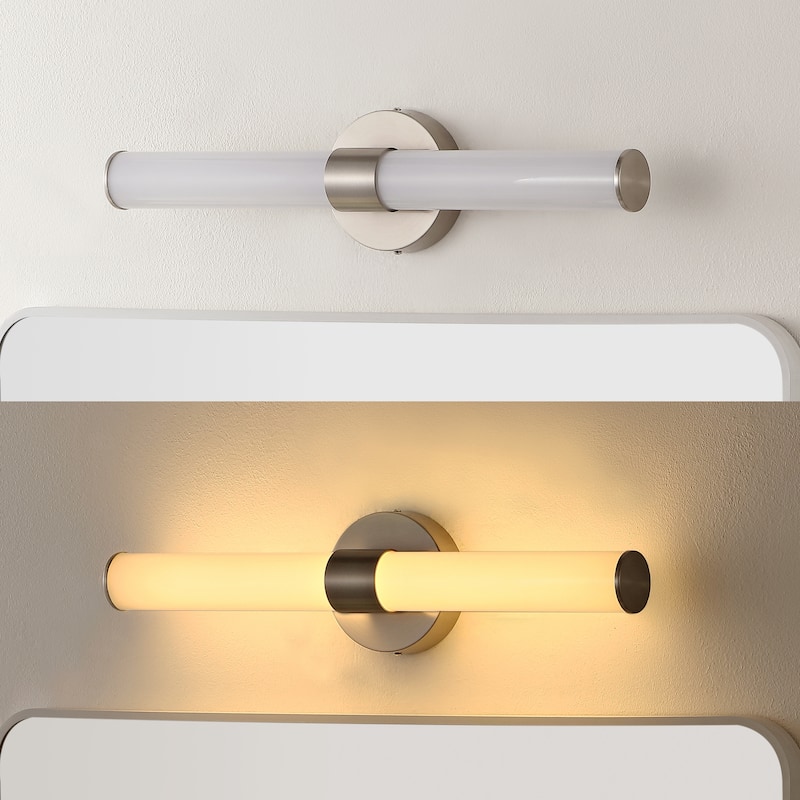 Elyse 20.13" 1-Light Industrial Mid-Century Iron Integrated LED Vanity Light, by JONATHAN Y