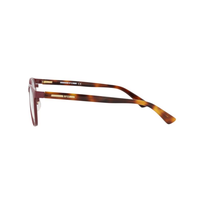 McQ Alexander McQueen Square-Frame Metal Optical Frames - Burgundy Avana Transparent - N/A