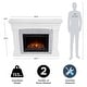 preview thumbnail 6 of 26, Real Flame Deland Electric Grand Fireplace in White 63"