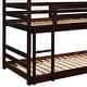 preview thumbnail 11 of 13, Solid Pine Triple Bunk Bed with Sleek Design & Built-In Ladders, White
