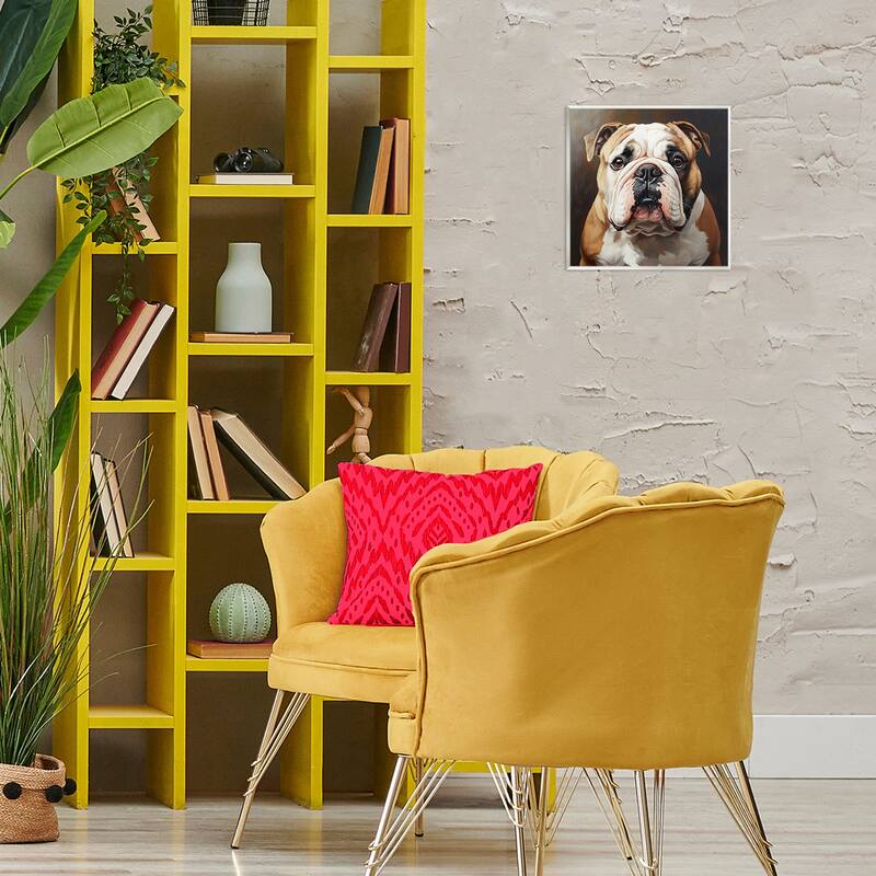 Stupell Stoic Bulldog Portrait Wall Plaque Art Design By Tom Crehan