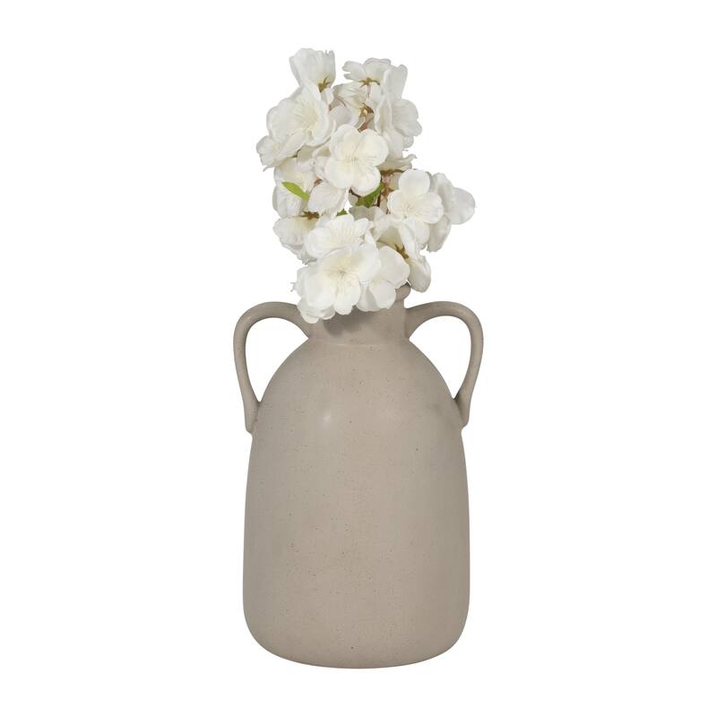 Sagebrook Home Neutral Contemporary Vase with Handles