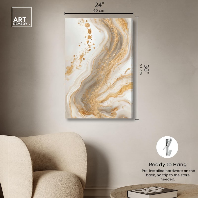 Gold Vein Canvas by Art Remedy, Gallery Wrapped