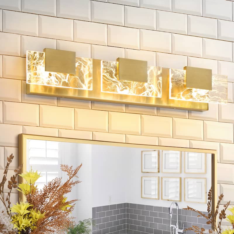 Modern Bathroom Vanity Light LED Dimmable Wall Sconce with UL Certified - 16 inches and above
