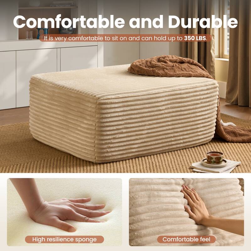 ​​OVIOS Lazy Chaise Lounge Sofa with Ottoman​