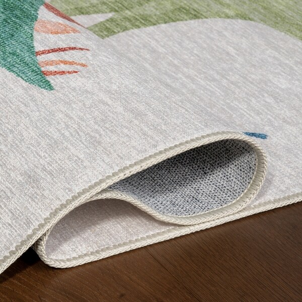 Nuloom Pavani Dinosaur SplashGuard Machine Washable Kids Area Rug