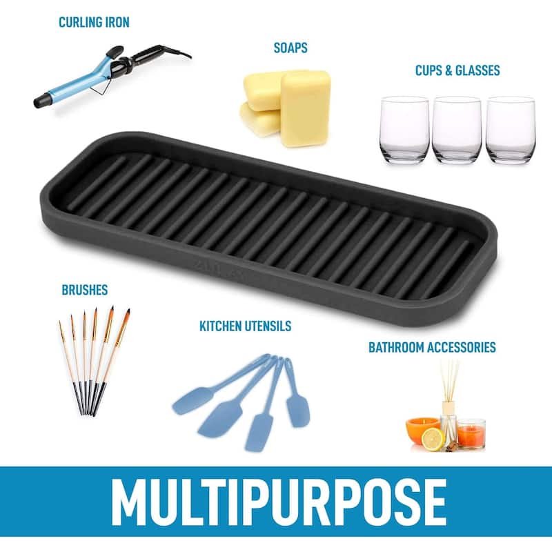 Zulay Kitchen Silicone Sponge Holder for Kitchen Sink