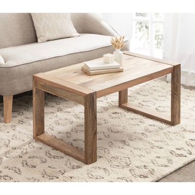 Kate and Laurel Dhillion Wood Rectangle Coffee Table - 36x20x18