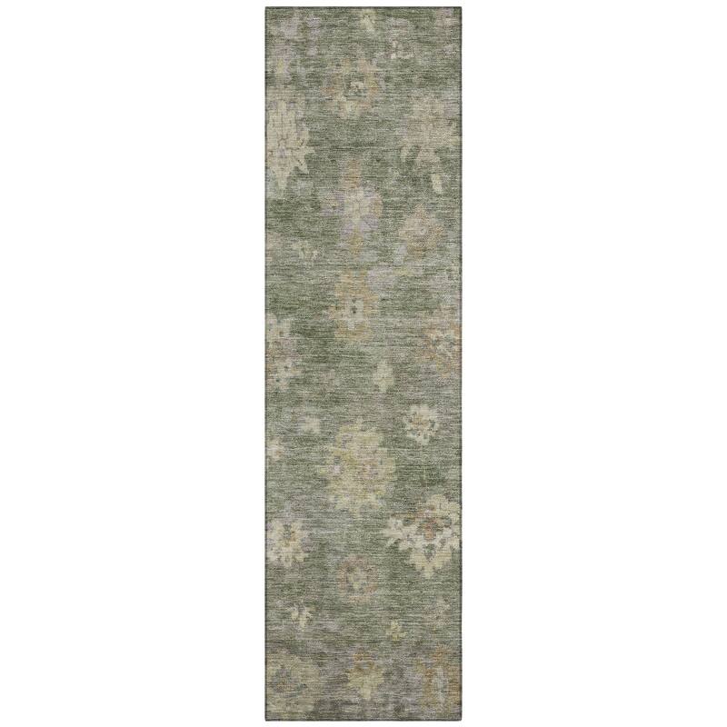 Machine Washable Indoor/ Outdoor Casual Traditional Chantille Rug