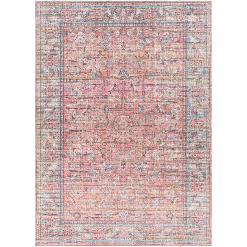 Livabliss Seema Traditional Medallion Machine Washable Area Rug