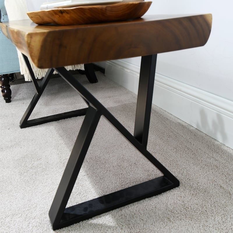 Natural Wood Rectangle Bench