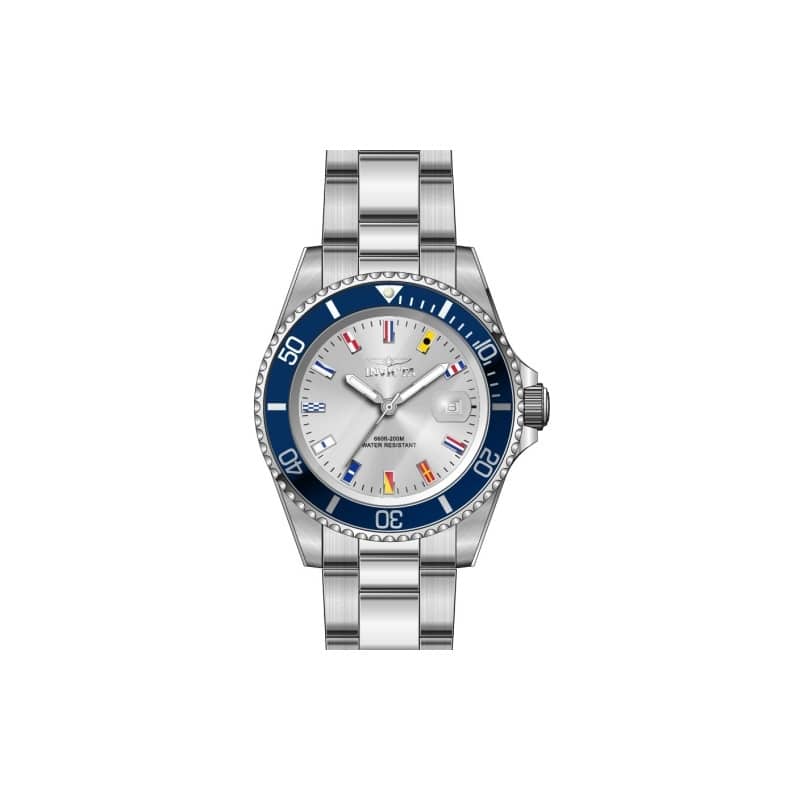 Invicta Men's 49885 Pro Diver Quartz 3 Hand Silver Dial Watch