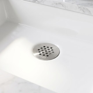 VIGO 1.75" W Vessel Bathroom Sink Grid Drain