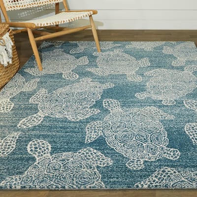 Folse Coastal Turtle Area Rug