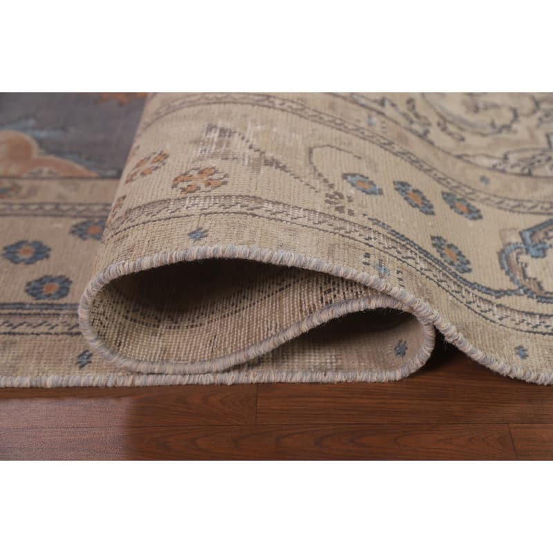 Over-Dyed Tabriz Persian Antique Area Rug Handmade Wool Carpet - 6'7" x 9'6"