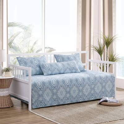Tommy Bahama Turtle Cove Cotton Turquoise 4 Piece Daybed Cover Set