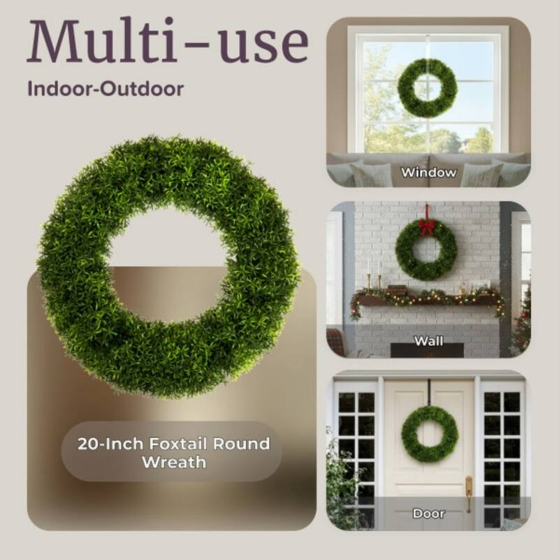 Pure Garden Grass Wreath - 20 inch Round