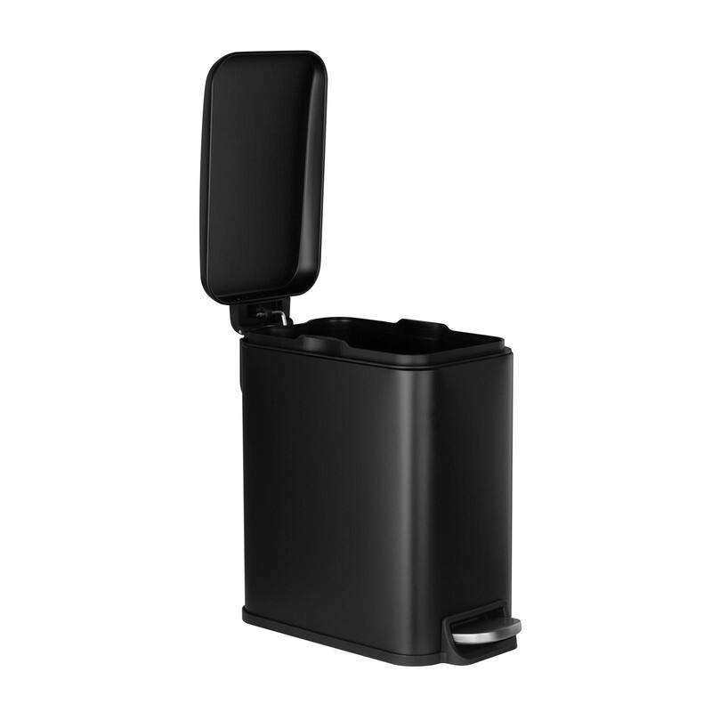6L Slim Trash Can with Step Pedal, Soft-Close Lid, and Removable Inner Bin