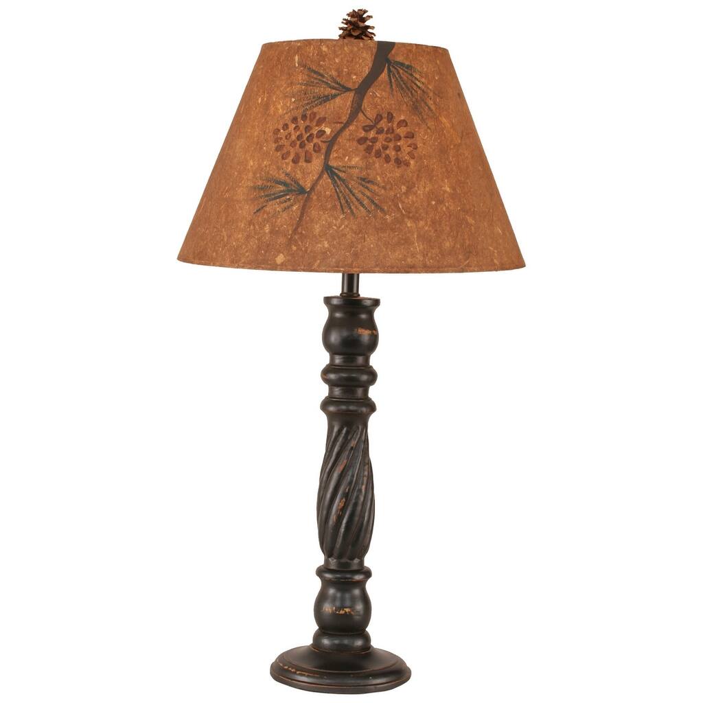 DISCONTINUED - Rustic Swirl Candlestick Table Lamp