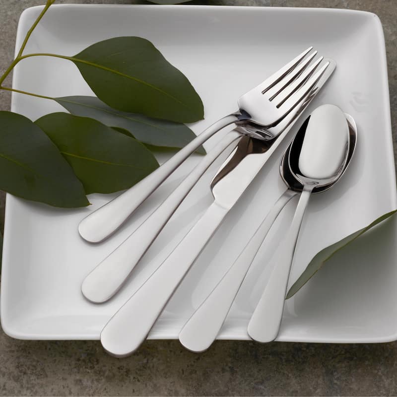 Mikasa Gourmet Basics Satin Symmetry 42-Piece Flatware Set