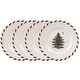 preview thumbnail 1 of 5, Spode Christmas Tree Set of 4 Peppermint Canape Plates - 6.5" D 6.5" D