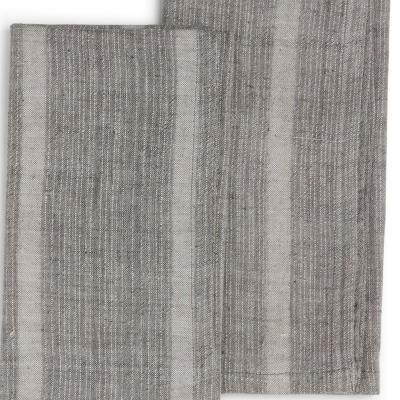 SHORELINE Napkins - Handmade Organic Cotton, Fair Trade, Eco-Dyed | Artisan-Made | by Sustainable Threads 20"x20" (Set of 2)