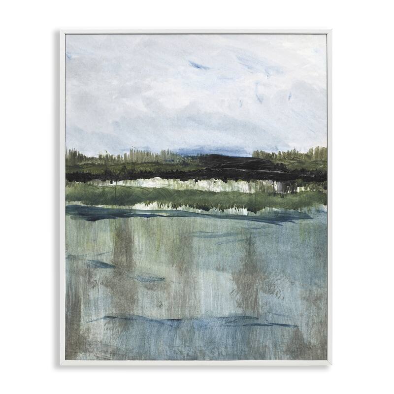 Stupell Northwest Lakeside View Framed Giclee Art Design By Lanie Loreth - 24 x 30 - White
