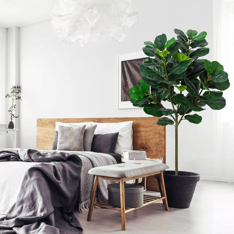 Artificial Fiddle Leaf Fig Tree 63 Inch for Indoor Outdoor - 160CM