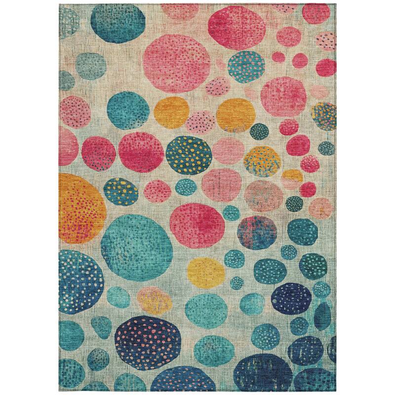 HomeRoots Geometric Transitional Rectangle Outdoor Rug