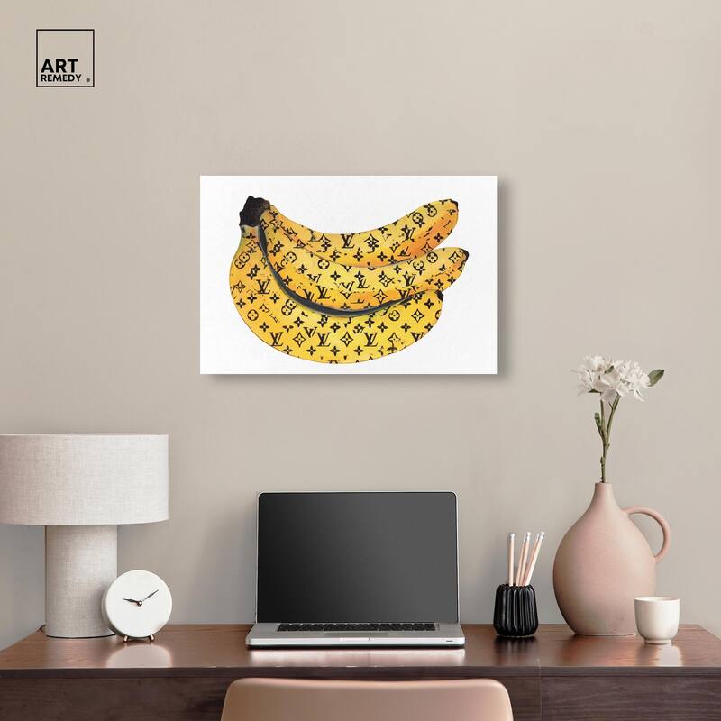 Fashion Bananas Canvas by Art Remedy, Gallery Wrapped
