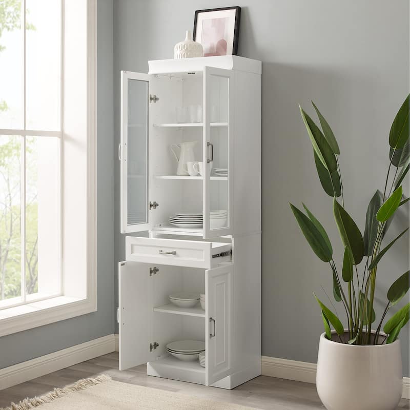 Crosley Stanton Glass Door Pantry - 14.5"x23.75"x78"