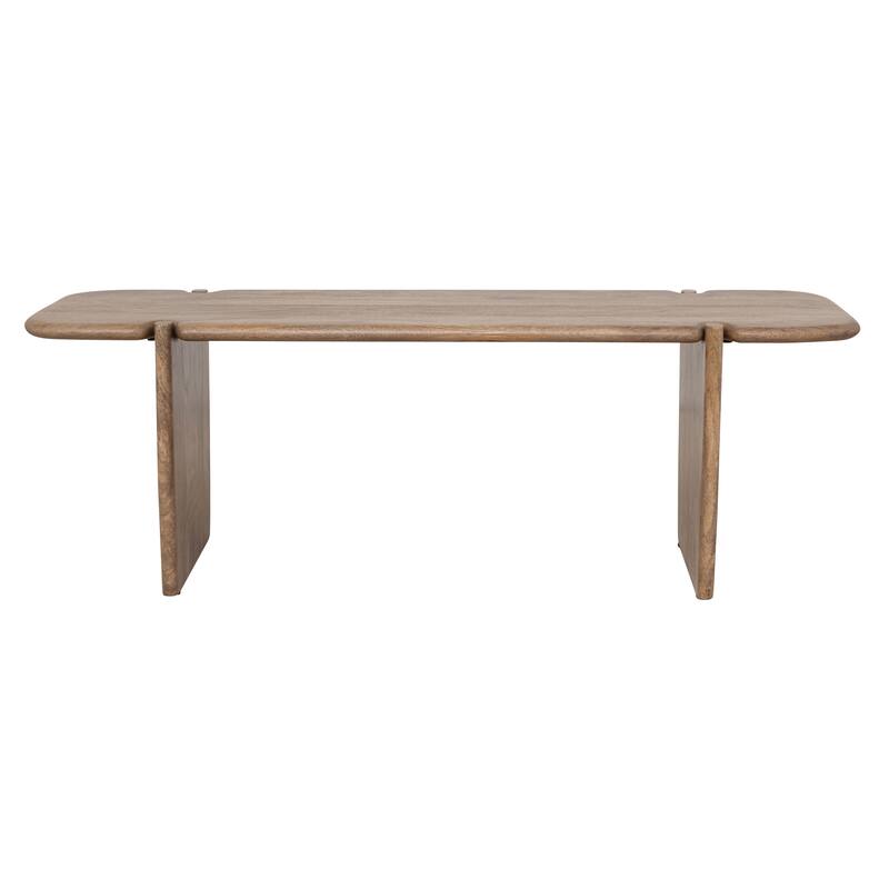 Mango Wood Accent Table with Shelf - 47.0"L x 17.5"W x 16.0"H