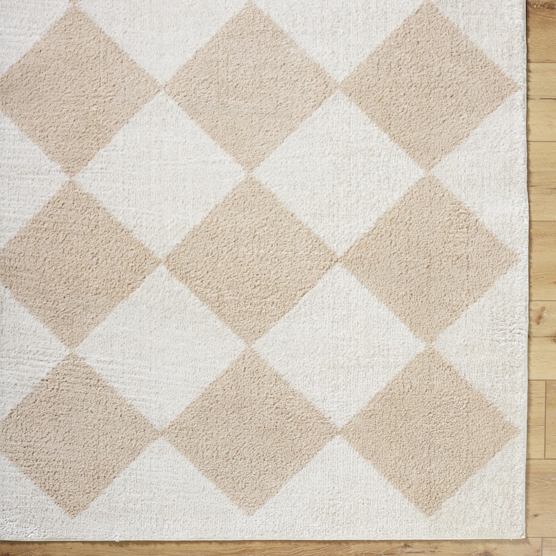 Livabliss Fossay Shag Modern & Contemporary Diamond Washable Area Rug