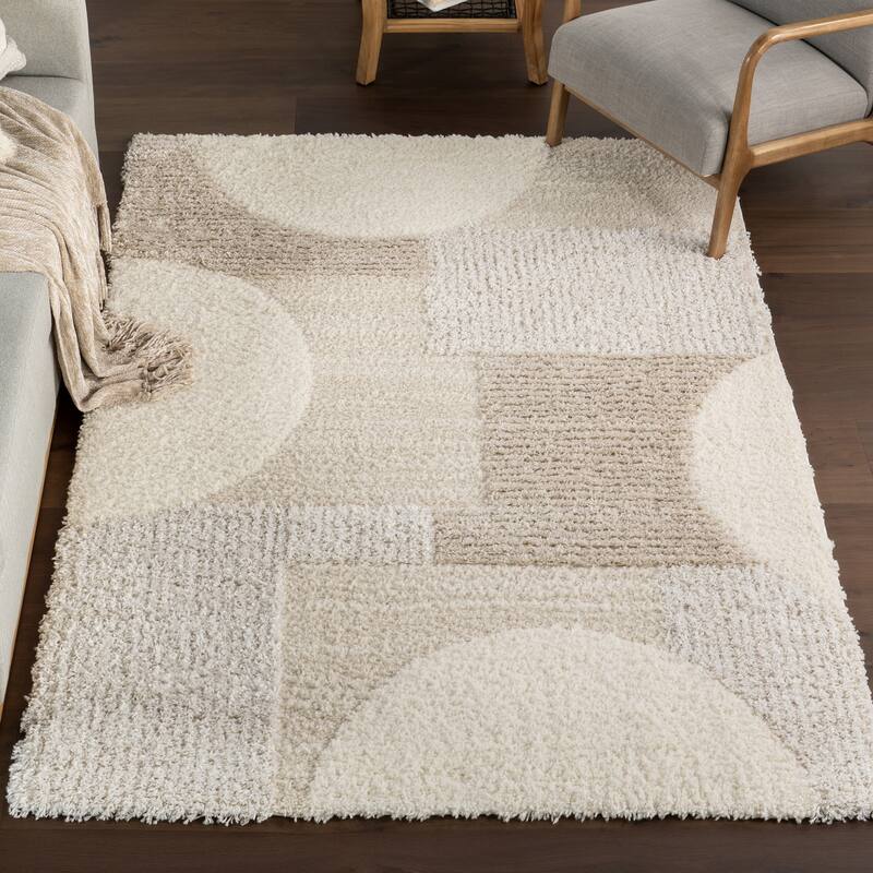 Nuloom Ailani Modern Geometric Area Rug - 5' x 7' - Beige