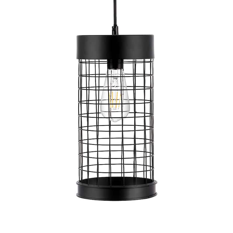 WINGBO Industrial Hanging Cage Pendant Lights, Vintage Open Retro Style - N/A