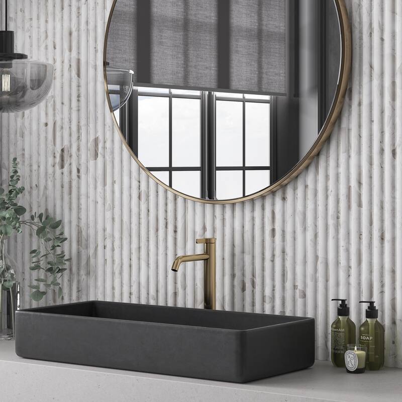 Merola Tile Marbilia Fluted Terrazo White 15-3/4" x 47-1/4" Porcelain Wall Tile - Pallet (12 Tiles)