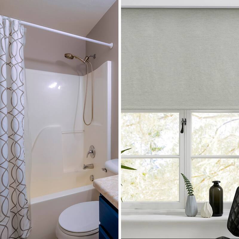 Window Curtain Rod, 18.5" to 29.52" 99lb Tension Closet Rod Adjustable
