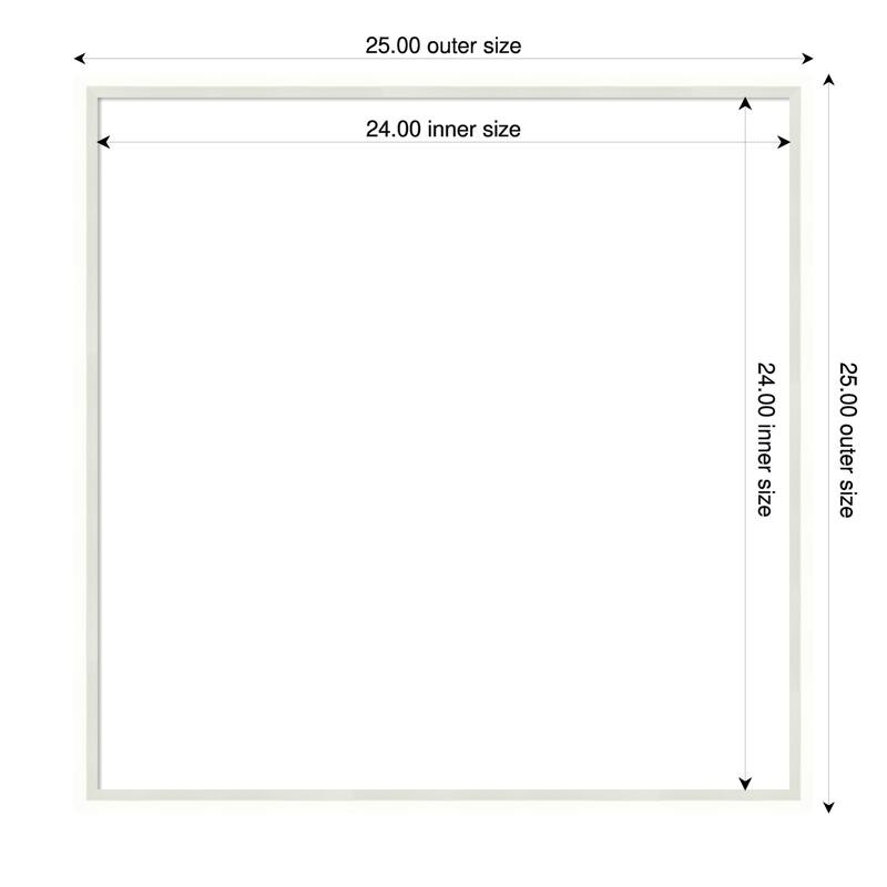 Amanti Art Lucie Black Framed Dry Erase Magnetic Board - 25 x 25 in - Lucie White