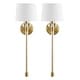 preview thumbnail 5 of 5, SAFAVIEH Lighting Athene 9-inch Wall Sconce with Bulbs (Set of 2) - 8 in. W x 9 in. D x 26 in. H