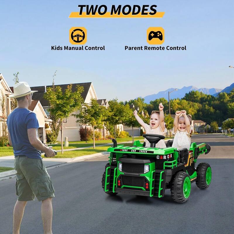 24v 2-Seater Kids Ride on Dump Truck Toy with Remote Control for Kids Best Gifts