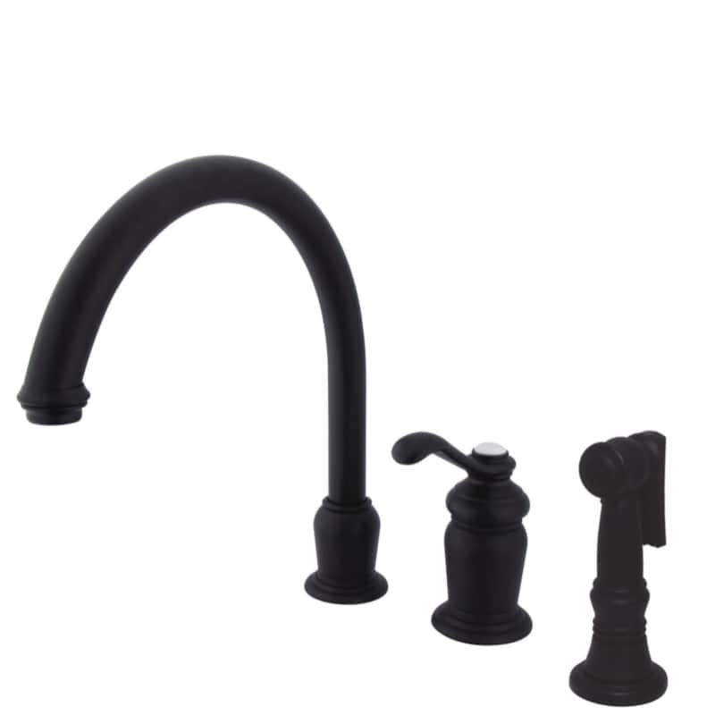 Kingston Brass Templeton Kitchen Faucet with Metal Lever Handle and - Oil Rubbed Bronze