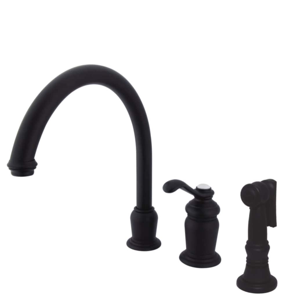 Kingston Brass Templeton Kitchen Faucet with Metal Lever Handle and