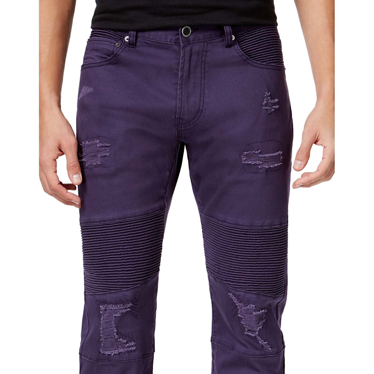 purple stretch jeans