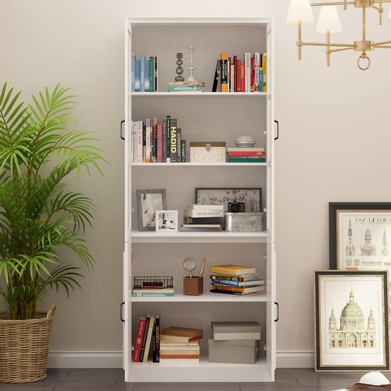 China Cabinet with Tempered Glass Doors Glass Door Storage Cabinet