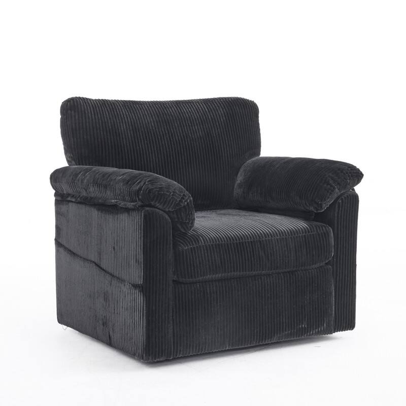33" Corduroy Swivel Single Sofa Chair