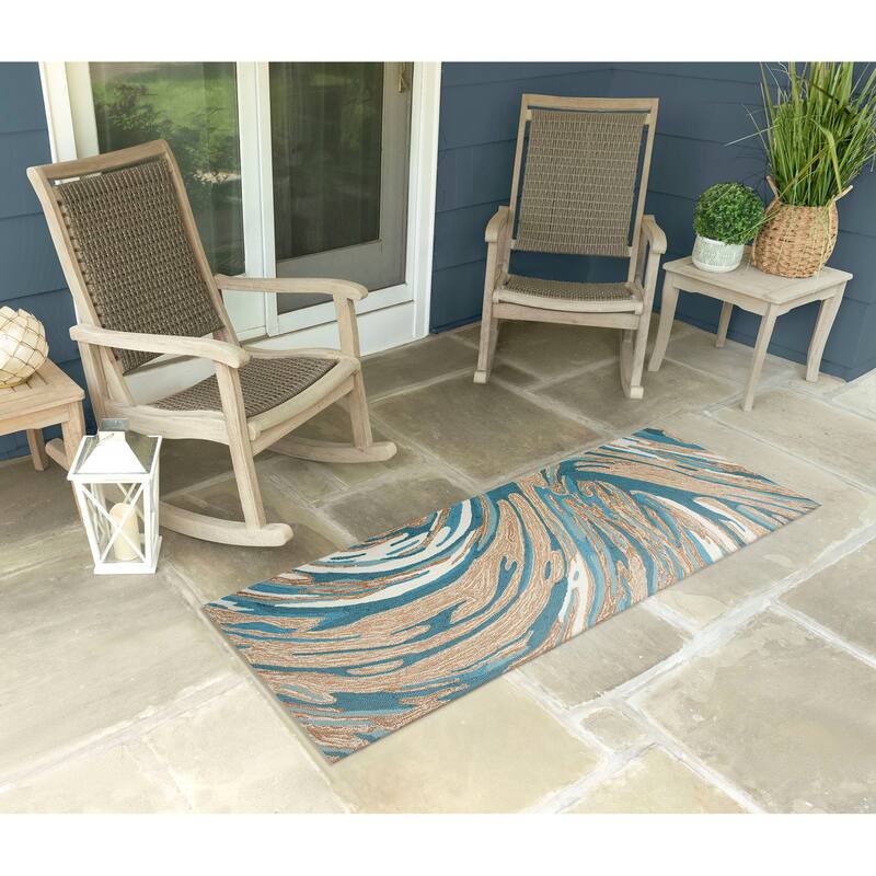 Liora Manne Capri Big Wave Indoor/Outdoor Area Rug