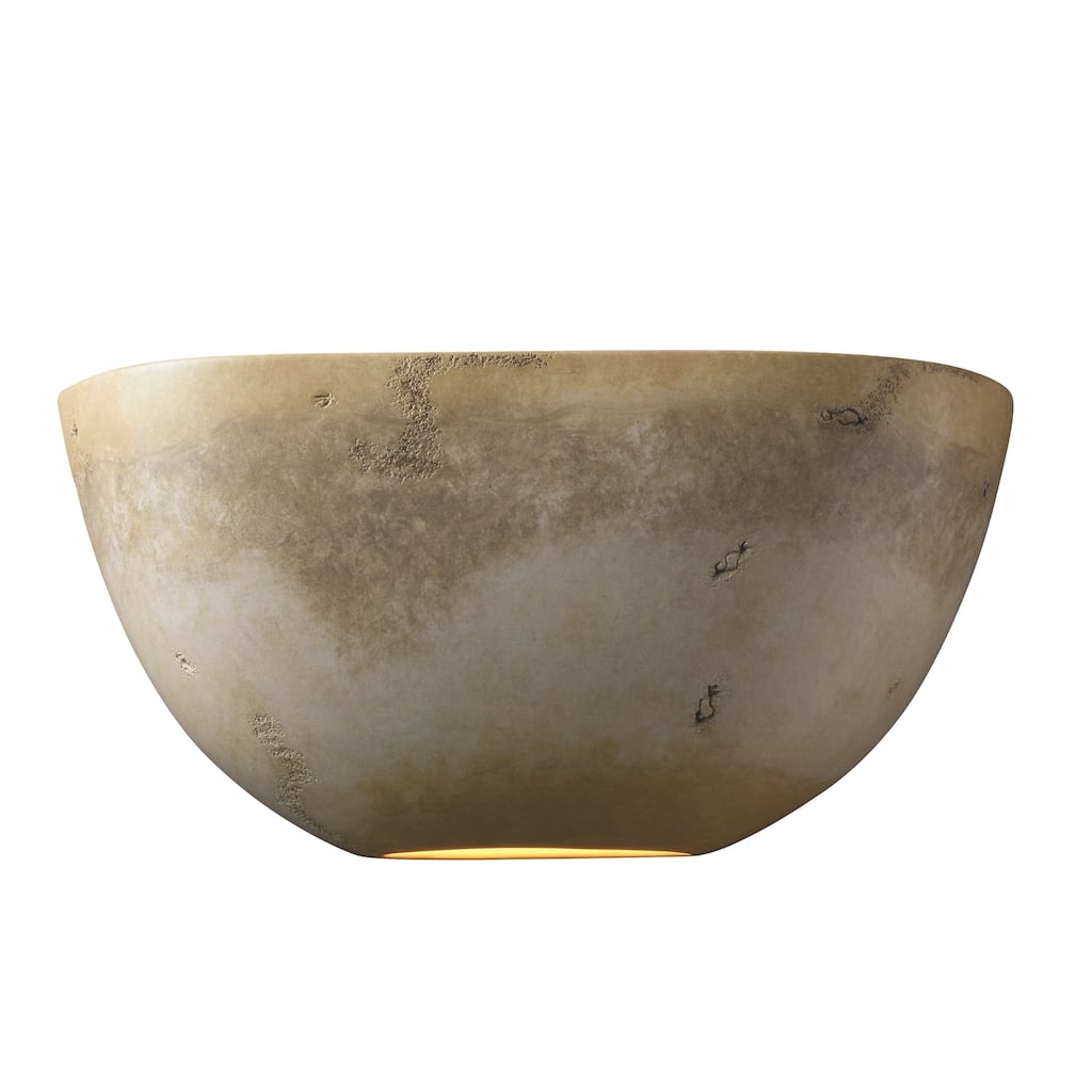 Justice Design Ambiance ADA Greco Travertine Pocket Wall Sconce