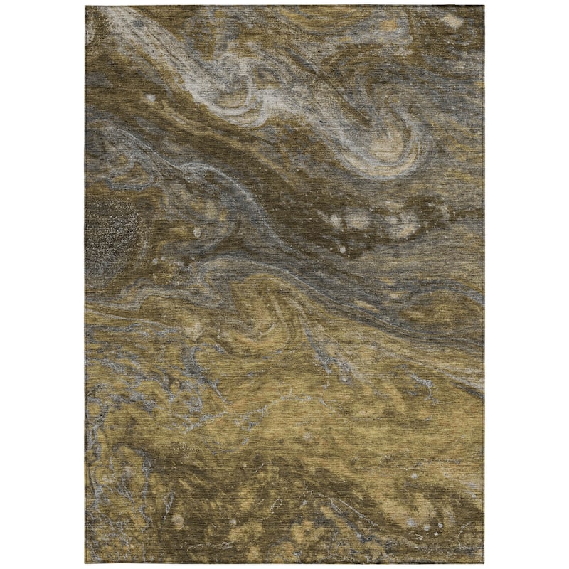 HomeRoots Abstract Transitional Rectangle Outdoor Rug