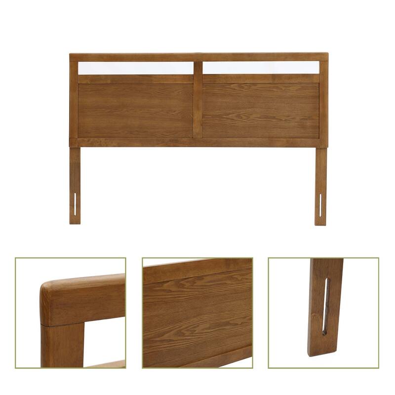 Farmhouse Double Panel Wood Headboard, King or Queen